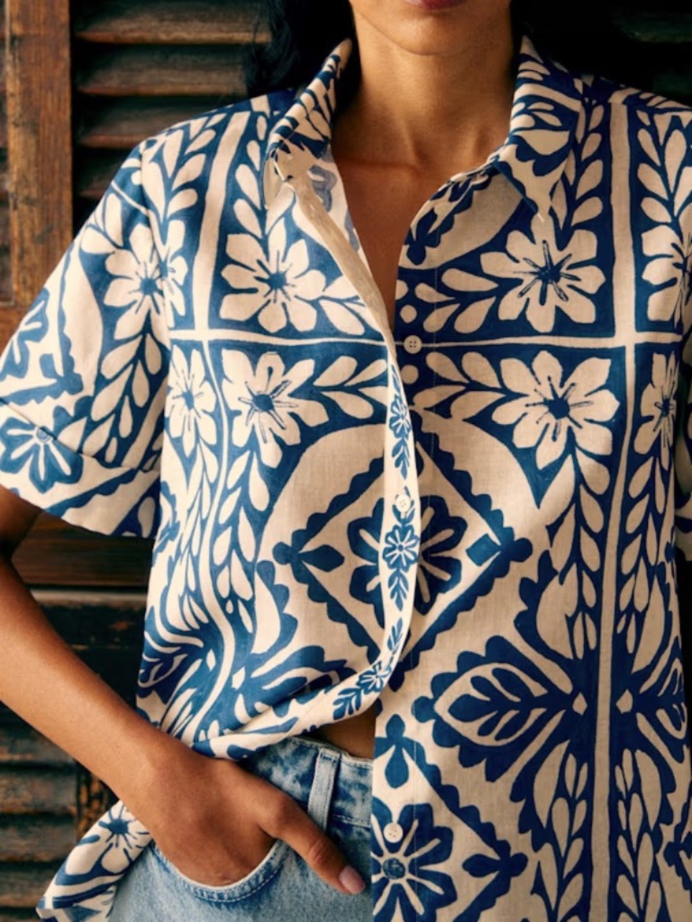 Sezane LIVIA SHIRT  Albi Print 36